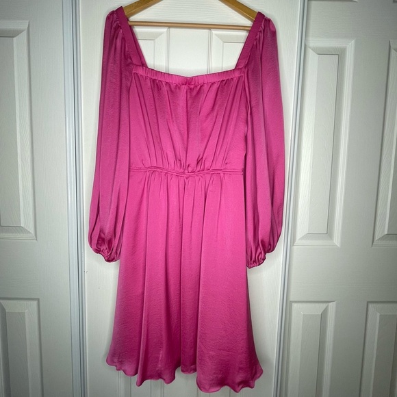 Kobi Halperin Women's Stavy Short Mini Dress in Pink Lady Sz. Large Flowy Sleek - Picture 3 of 14